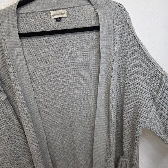 Universal Thread Gray Open-Front Knit Cardigan – Size XXL - Picture 6 of 7